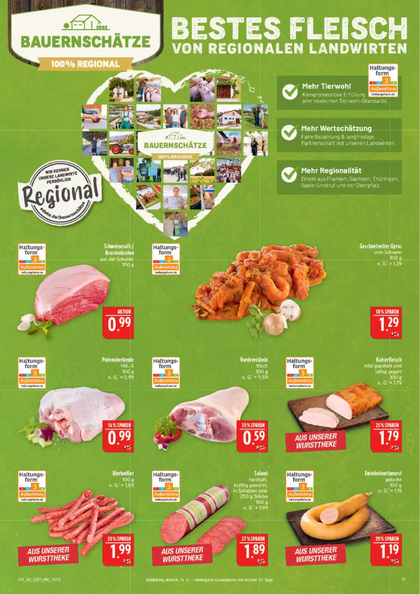 Aktueller Prospekt Marktkauf - Prospekt - von 07.12 bis 13.12.2025 - strona 13 - produkty: eis, fleisch, Kaiser, Mode, ring, sac, saft, salami, schwein, tee, Ti, wein