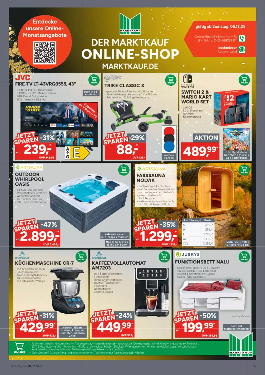 Aktueller Prospekt Marktkauf - Prospekt - von 07.12 bis 13.12.2025 - strona 29 - produkty: angebot, angebote, auto, bett, decke, Holz, kaffee, kaffeevollautomat, küche, Küchen, küchenmaschine, ndk, pool, telefon, Ti, Whirlpool