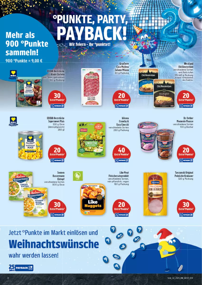 Aktueller Prospekt Marktkauf - Prospekt - von 07.12 bis 13.12.2025 - strona 4 - produkty: auer, Becher, bier, Casa Modena, Datteln, deka, eintopf, eis, ente, fleisch, gin, gnocchi, hilcona, hühner, krakauer, Like Meat, mais, Mode, mousse, nudel, Old Amsterdam, topf