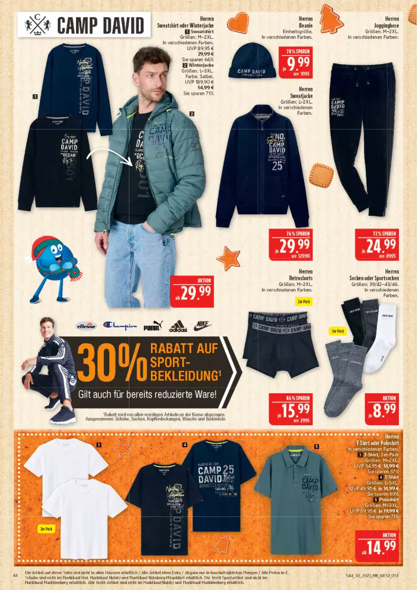 Aktueller Prospekt Marktkauf - Prospekt - von 07.12 bis 13.12.2025 - strona 44 - produkty: Bad, Beanie, eis, gin, hose, Jacke, Jogginghose, kleid, Kleidung, Mode, reis, retroshorts, schuhe, shirt, shorts, socken, Sport, sportsocken, sweatjacke, Sweatshirt, Ti