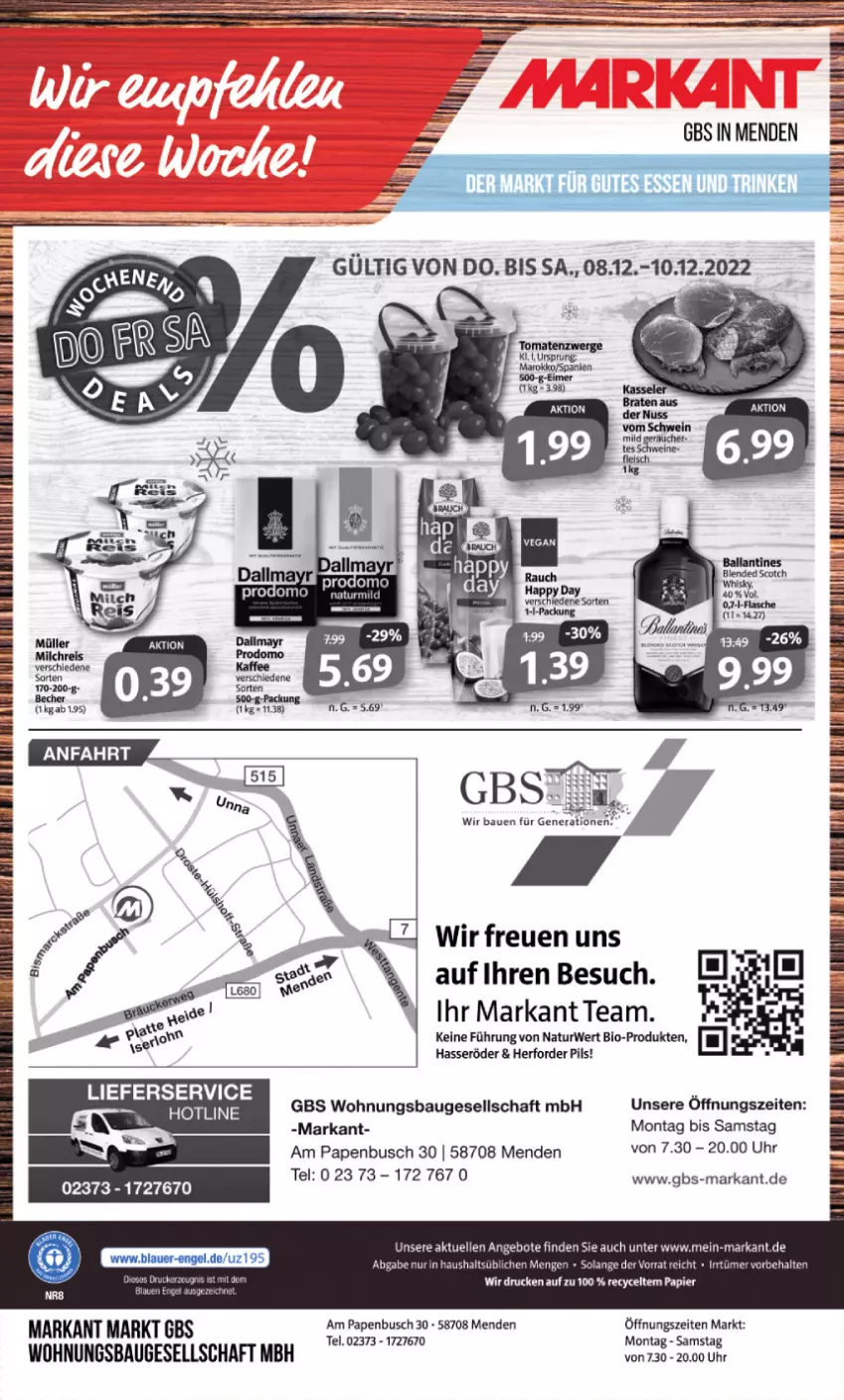 Aktueller Prospekt Markant - Prospekte - von 05.12 bis 10.12.2022 - strona 16 - produkty: angebot, angebote, Bau, Bebe, bio, brot, eimer, elle, hasseröder, lieferservice, natur, papier, pils, rwe, Ti, tomate, tomaten, uhr