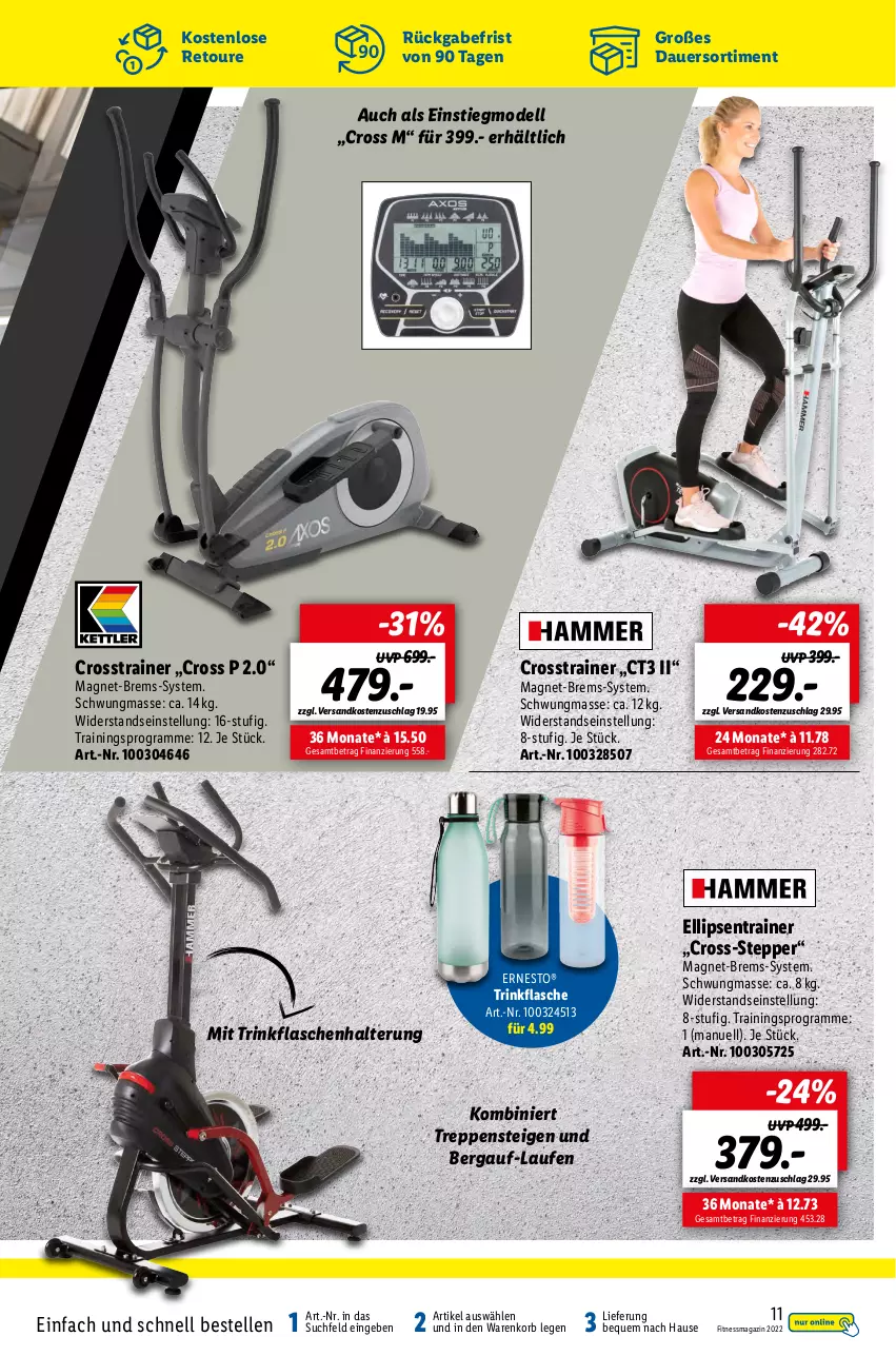 Aktueller Prospekt Lidl - Fitnessmagazin 2022 - von 01.01 bis 31.01.2022 - strona 11 - produkty: auer, dell, elle, ernesto, flasche, korb, Laufen, magazin, Mode, ndk, Ti, trinkflasche