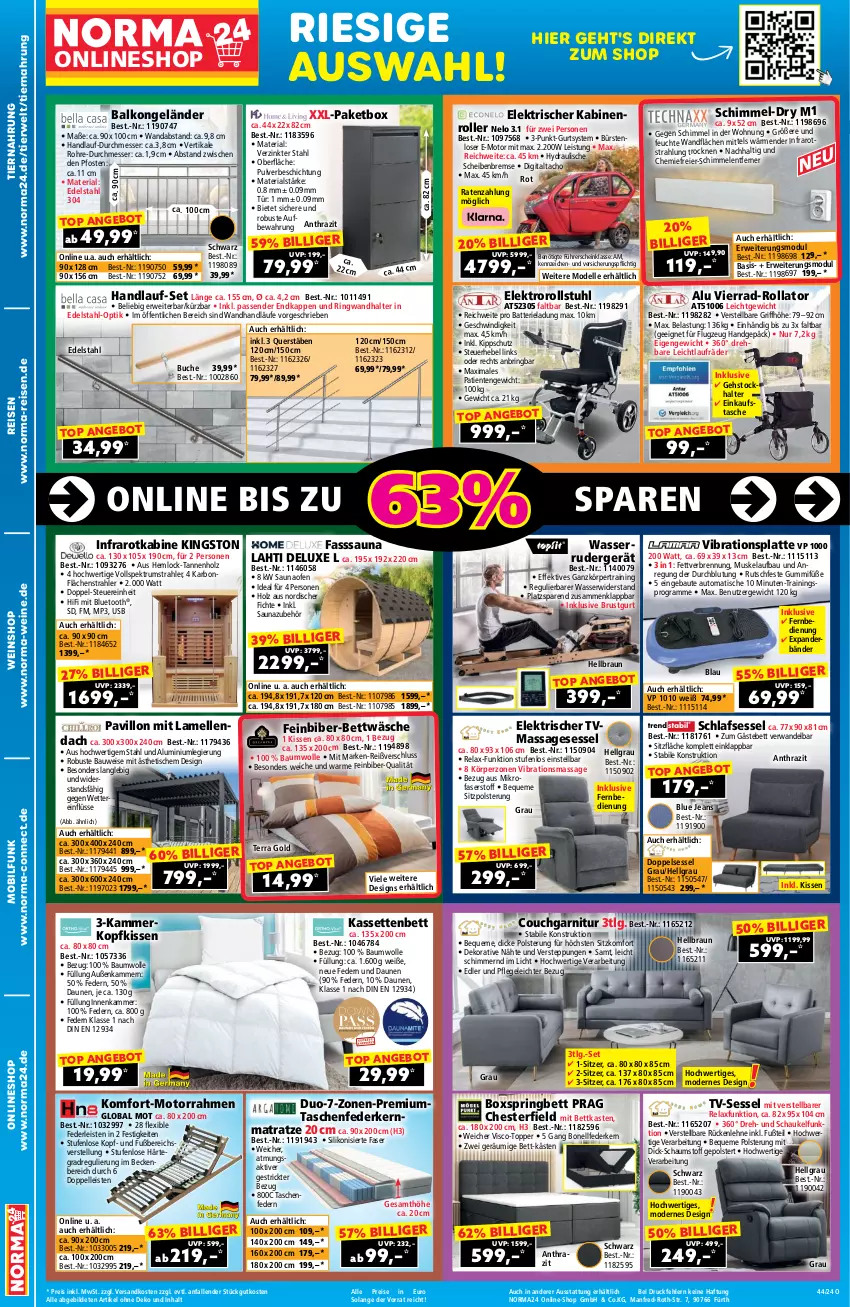 Aktueller Prospekt Norma - Norma - von 18.10 bis 03.11.2024 - strona 2 - produkty: angebot, auto, batterie, Bau, baumwolle, bett, bettkasten, bettwäsche, braun, buch, bürste, bürsten, Couch, dell, edelstahl, eier, Einkaufstasche, eis, Elektro, elle, ente, federkern, federkernmatratze, fernbedienung, garnitur, Gästebett, Holz, jeans, kernmatratze, Kingston, kissen, kopfkissen, latte, laufräder, LG, matratze, messer, mikrofaser, Mode, Motorrahmen, Mp3, ndk, Ofen, pavillon, reis, rel, Ria, ring, Roller, rückenlehne, rum, rwe, Schaukel, sessel, Spektrum, stuhl, Tasche, taschen, taschenfederkernmatratze, Ti, tiernahrung, tisch, topper, usb, wasser, wein, weine, weinshop, wolle