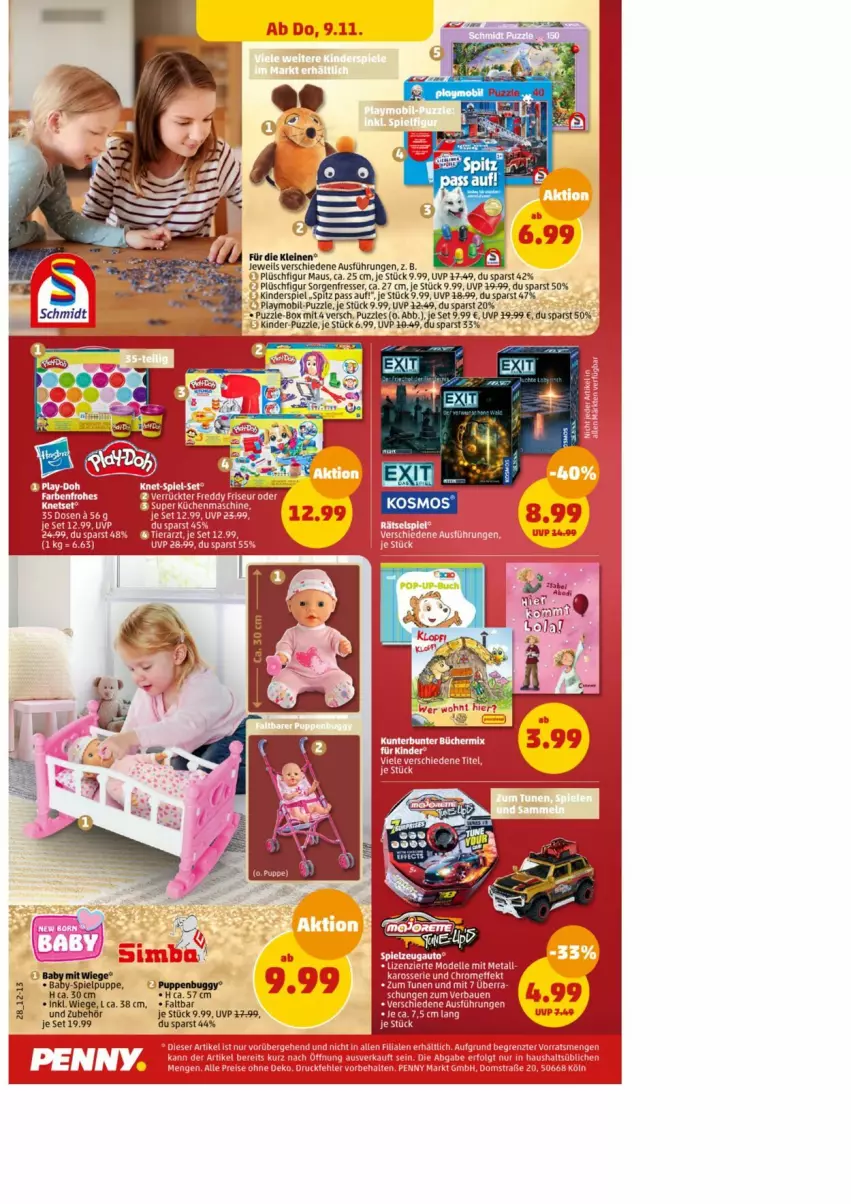 Aktueller Prospekt Penny - Prospekte - von 06.11 bis 11.11.2023 - strona 28 - produkty: auto, dell, elle, Kinder, Kinderspiel, LG, Maus, Mode, playmobil, Plüsch, Puzzle, Ti