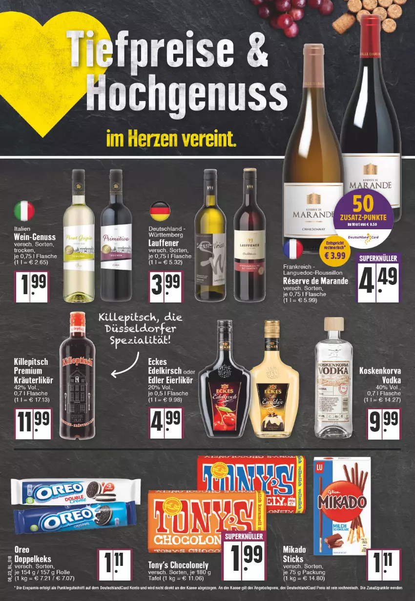 Aktueller Prospekt Edeka - Angebote der Woche - von 20.02 bis 25.02.2023 - strona 18 - produkty: aeg, chardonnay, eier, ente, flasche, kräuter, kräuterlikör, likör, mikado, nuss, oreo, tee, Ti