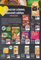Gazetka promocyjna Edeka - Angebote der Woche - Gazetka - ważna od 25.02 do 25.02.2023 - strona 16 - produkty: basis müsli, Bau, beutel, bio, bohne, deka, eier, eis, ente, kakao, korn, mais, Maiswaffeln, Maresi, müsli, pralinen, schoko, schokolade, tee, Ti, waffeln