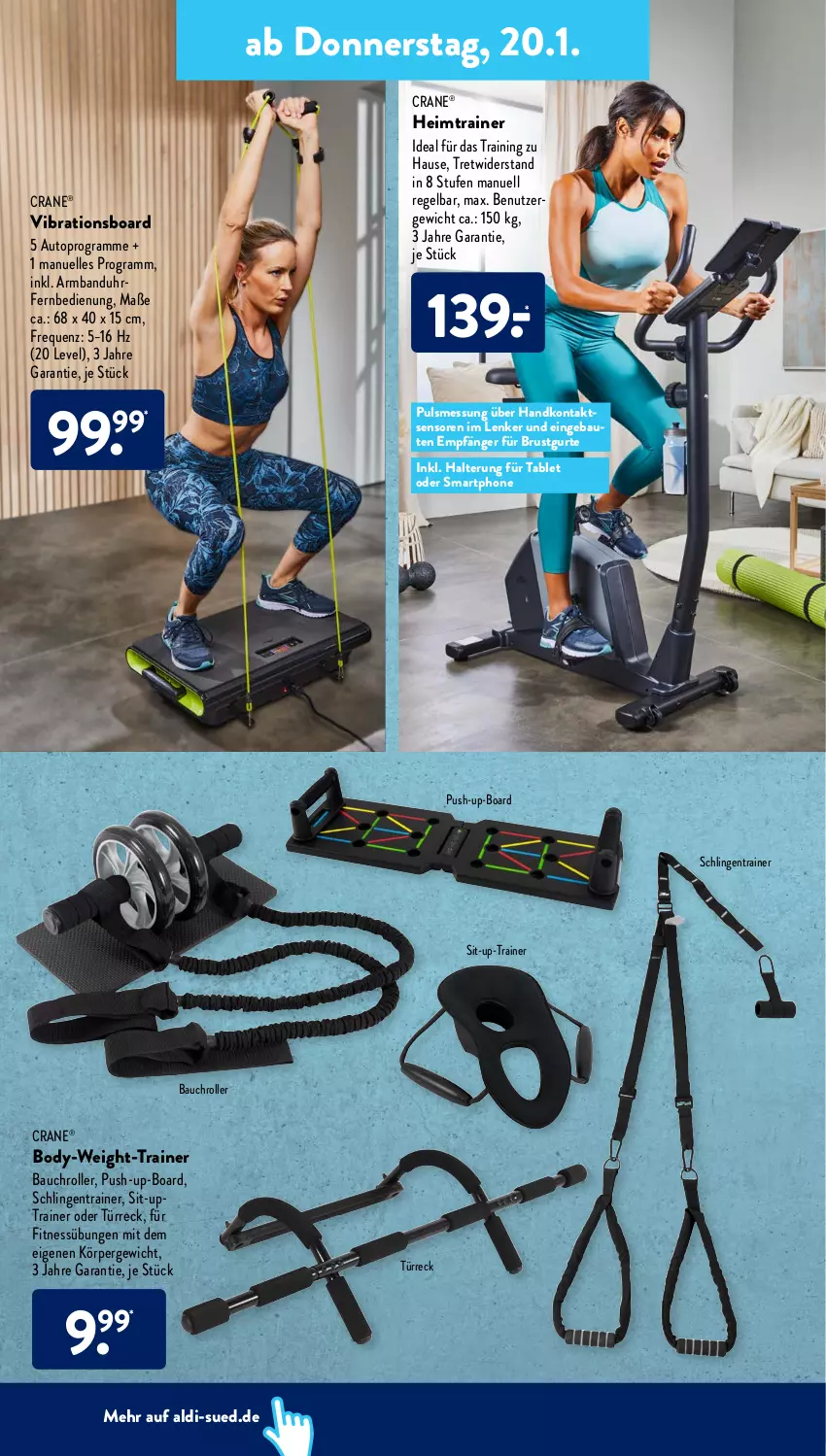 Aktueller Prospekt AldiSud - ALDI Aktuell - von 17.01 bis 22.01.2022 - strona 14 - produkty: aldi, Armband, Armbanduhr, auto, Bau, body, elle, fernbedienung, ndk, Push-up, Roller, smartphone, tablet, Ti, uhr