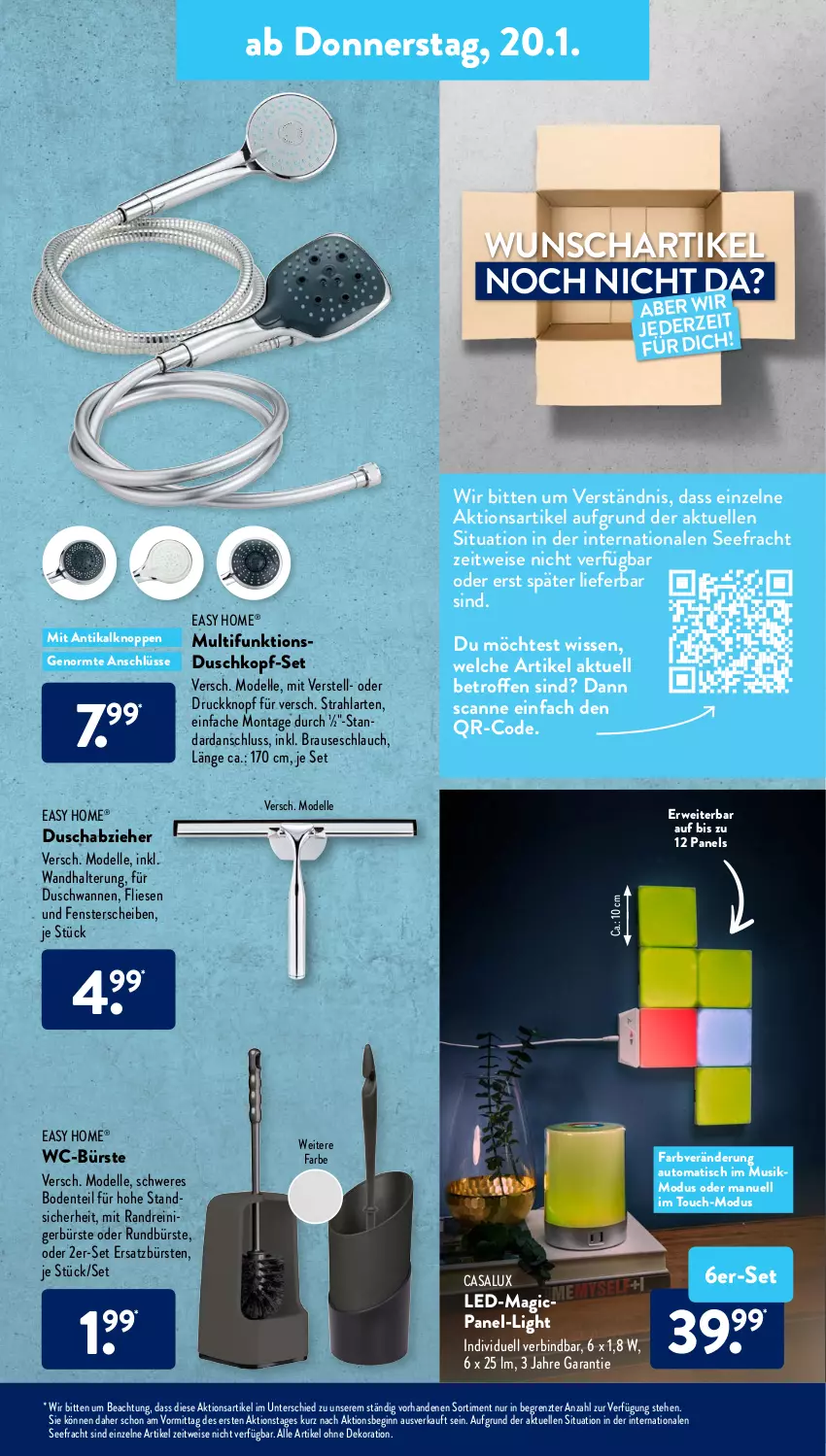 Aktueller Prospekt AldiSud - ALDI Aktuell - von 17.01 bis 22.01.2022 - strona 21 - produkty: alle artikel ohne dekoration, auto, brause, brauseschlauch, bürste, bürsten, dekoration, dell, eis, elle, ente, fenster, gin, Mode, reiniger, Rundbürste, rwe, schlauch, Ti, tisch, wandhalterung, Wanne, WC-Bürste, ZTE