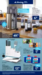 Gazetka promocyjna AldiSud - ALDI Aktuell - Gazetka - ważna od 22.01 do 22.01.2022 - strona 7 - produkty: alle artikel ohne dekoration, angebot, asti, auer, beutel, Crofton, dekoration, eis, elle, flasche, gin, glasflasche, küche, Küchen, limette, messer, messerblock, Mett, müllbeutel, orange, pet-flasche, pet-flaschen, reis, resa, schneidebrett, Soda, Sport, spülmaschinen, Ti, wasser, wassersprudler, ZTE