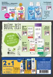 Gazetka promocyjna E Center - Angebote der Woche - Gazetka - ważna od 25.03 do 25.03.2023 - strona 26 - produkty: beere, bio, Blüte, colorwaschmittel, coupon, coupons, creme, deo, deospray, dusche, duschgel, eier, flasche, gin, haarpflege, Kuschelweich, milch, nachtcreme, nivea, roll-on, tagescreme, tee, Ti, vernel, vollwaschmittel, waschgel, waschmittel, weichspüler