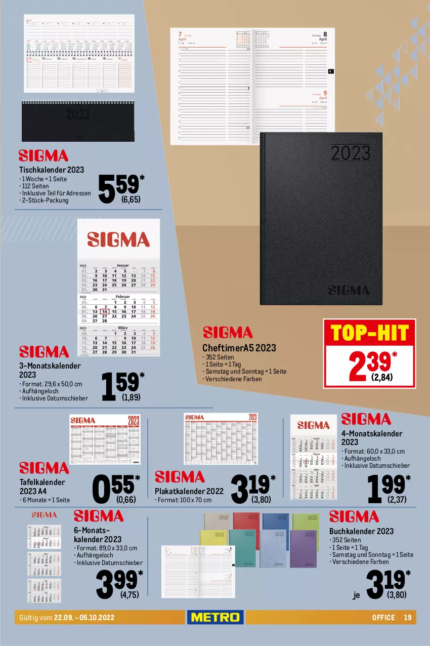 Aktueller Prospekt Metro - Office Spezial - von 22.09 bis 05.10.2022 - strona 19 - produkty: brut, buch, Clin, eis, elle, lamm, office, papier, reis, Ria, Ti, timer, tisch, top-hit