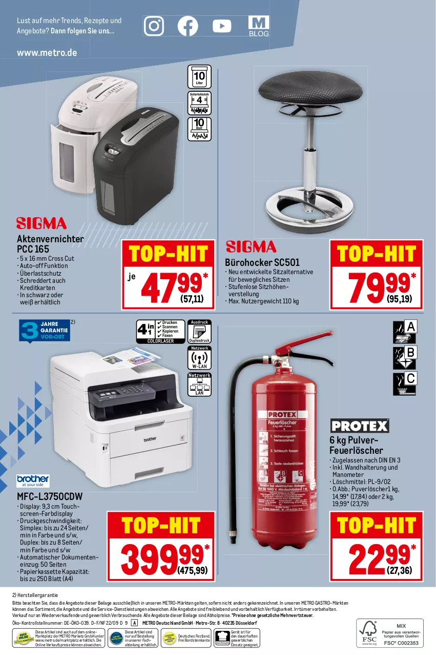 Aktueller Prospekt Metro - Office Spezial - von 22.09 bis 05.10.2022 - strona 28 - produkty: abholpreise, Abtei, Aktenvernichter, angebot, angebote, auer, auto, eis, elle, ente, hocker, ilag, LG, Metro, metro gastro, papier, Rauch, reis, rezept, rezepte, rwe, sim, Sitzhöhe, sitzhöhenverstellung, teller, Ti, tisch, top-hit, touchscreen, wandhalterung, WICK