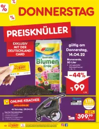 Gazetka promocyjna Netto Marken-Discount - Filial-Angebote - Gazetka - ważna od 16.04 do 16.04.2022 - strona 42 - produkty: Anhänger, blume, blumen, blumenerde, Buggy, deutschlandcard, eis, elle, erde, Fahrrad, küche, Küchen, küchenmaschine, ndk, reis, Spezi, Sport, Ti, versandkostenfrei