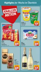 Gazetka promocyjna Rewe - Prospekte - Gazetka - ważna od 05.08 do 05.08.2023 - strona 2 - produkty: Becher, bohne, bohnen, bohnenkaffee, Buko, chips, cracker, crunchips, Dr. Oetker, eis, freixenet, frischkäse, götterspeise, kaffee, Käse, lorenz, lorenz crunchips, löslicher bohnenkaffee, Nescafé, nescafé gold, paprika, sekt