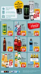 Gazetka promocyjna Rewe - Prospekte - Gazetka - ważna od 05.08 do 05.08.2023 - strona 20 - produkty: alkohol, coca-cola, cola, corona, coupon, drink, eis, energy drink, frucht, fruchtsaft, getränk, gösser, karamalz, karlsberg, karlsberg mixery, malz, Mixer, mixery, monster, Monster Energy, radler, rama, reis, saft, tee, telefon, Ti, valensina, volvic