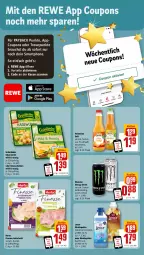 Gazetka promocyjna Rewe - Prospekte - Gazetka - ważna od 05.08 do 05.08.2023 - strona 3 - produkty: aufschnitt, coupon, coupons, drink, eis, energy drink, finesse, frucht, fruchtsaft, grünländer, herta, herta finesse, Käse, käsescheiben, lenor, lenor weichspüler, monster, Monster Energy, nuss, orchidee, payback, pril, Rauch, reis, saft, smartphone, Ti, valensina, weichspüler, würfel