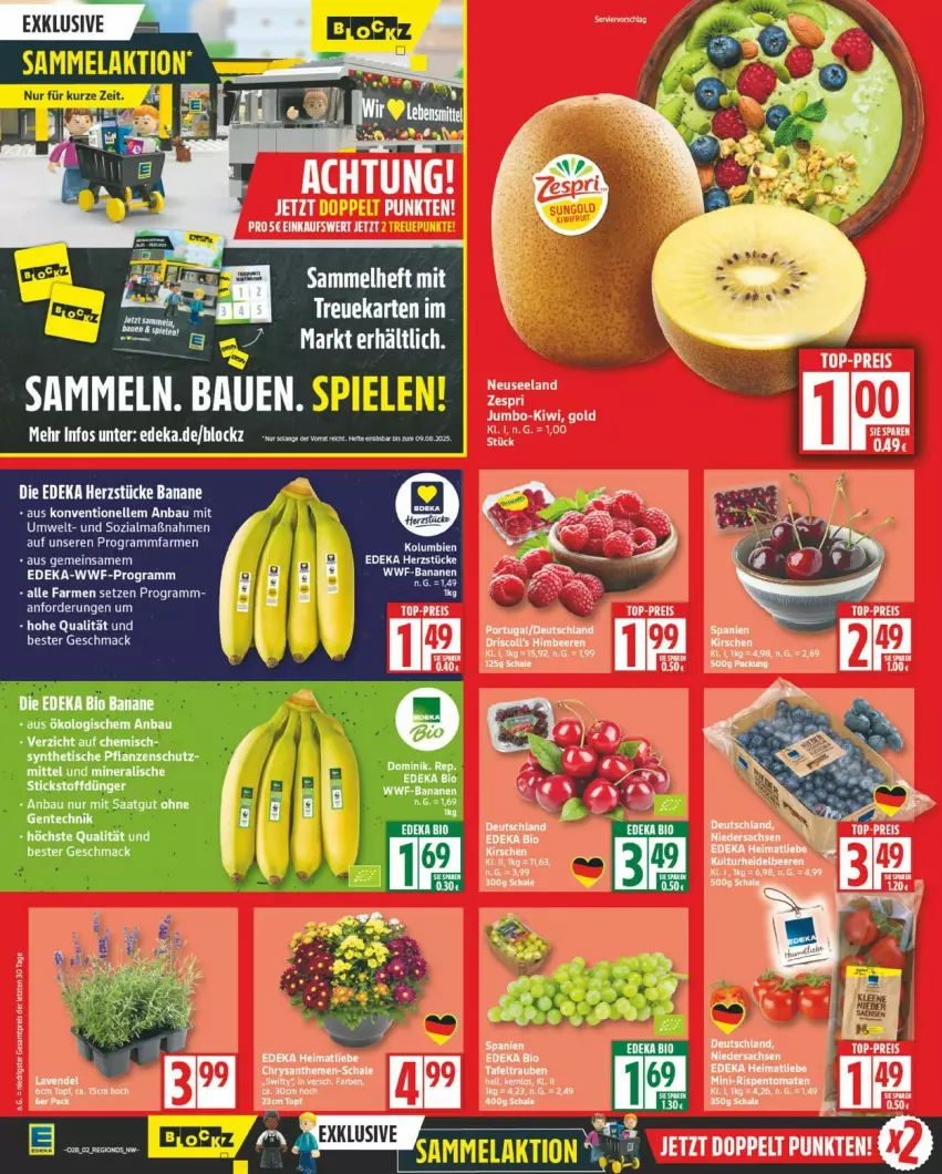 Aktueller Prospekt Edeka - Prospekte - von 07.07 bis 12.07.2025 - strona 2 - produkty: banane, bananen, Bau, deka, dünger, eis, Elan, mac, pflanze, pflanzen, reis, Ria, tee, Ti, tisch, top-preis
