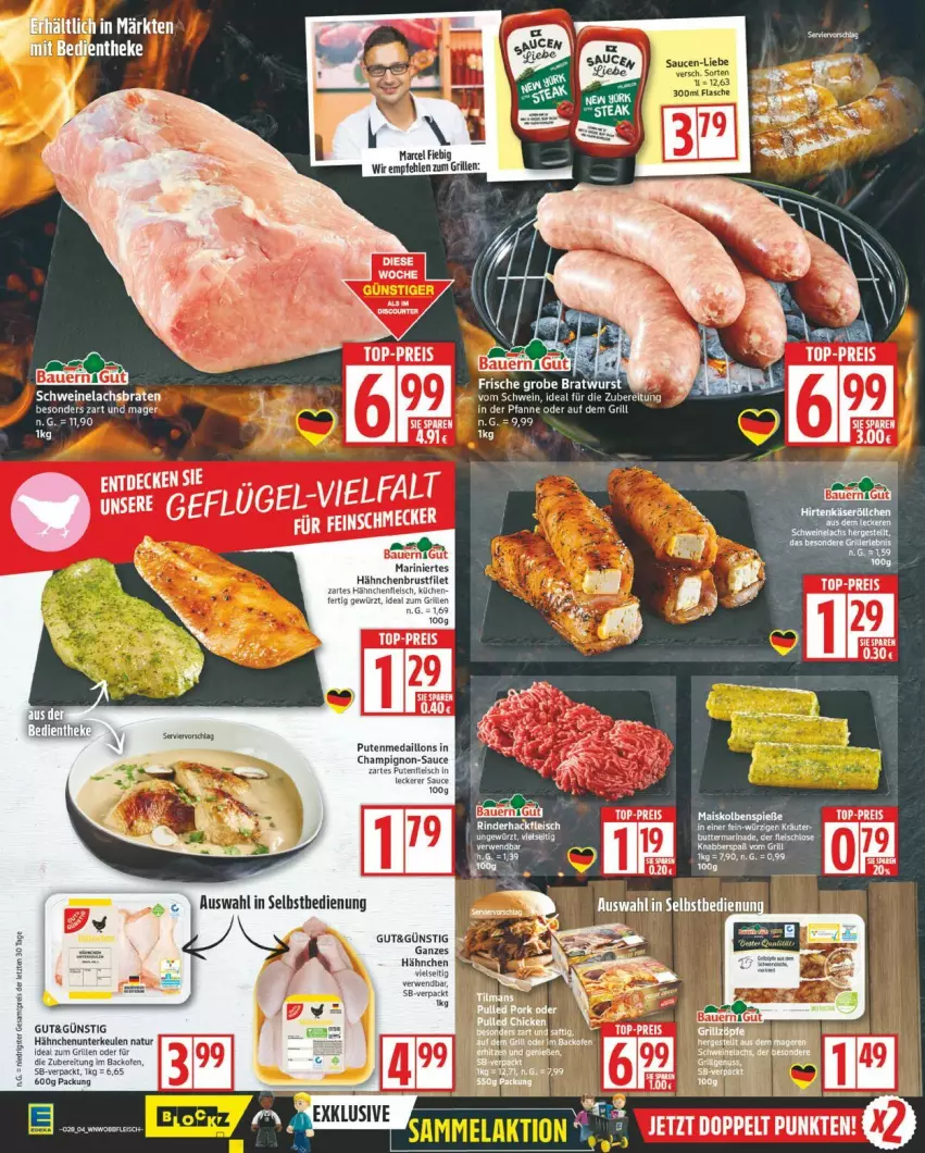 Aktueller Prospekt Edeka - Prospekte - von 07.07 bis 12.07.2025 - strona 4 - produkty: lachs, mais, natur, schwein, schweine, Schweinelachs, tee, Ti, wein, weine