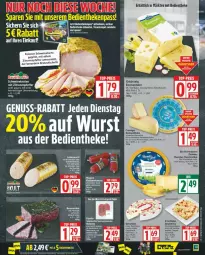 Gazetka promocyjna Edeka - Prospekte - Gazetka - ważna od 12.07 do 12.07.2025 - strona 5 - produkty: auer, aufschnitt, Bau, Bauer, bio, brot, eis, emmentaler, goldsteig, grill, hartkäse, Käse, lachs, mac, Mantel, Meister, nuss, pfeffer, reis, rind, salami, schwein, schweine, Schweinelachs, serrano, tee, Ti, tisch, top-preis, wein, weine, zitrone, zitronen