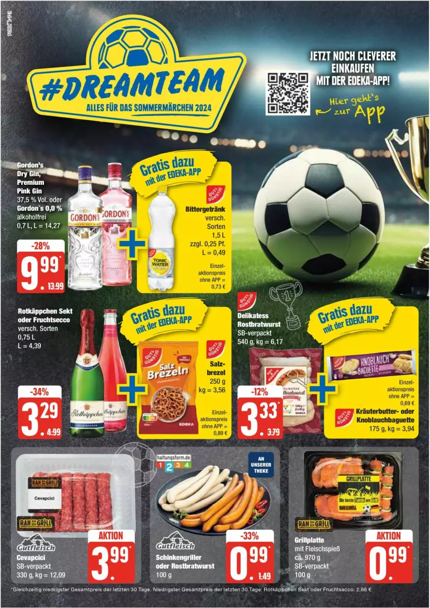 Aktueller Prospekt Edeka - Prospekte - von 10.06 bis 15.06.2024 - strona 2 - produkty: eis, frucht, gordon, Gordon’s, reis, rotkäppchen, sekt, Ti, ZTE