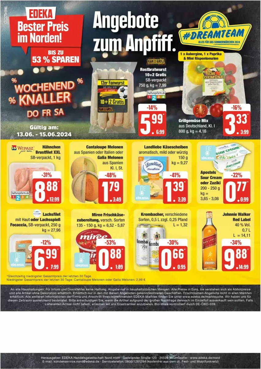 Aktueller Prospekt Edeka - Prospekte - von 10.06 bis 15.06.2024 - strona 20 - produkty: abholpreise, alle artikel ohne dekoration, angebot, angebote, bio, blume, blumen, deka, dekoration, eis, Elan, Gemüse Mix, grill, LG, reis, Ti, trolli