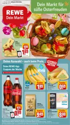 Gazetka promocyjna Rewe - Prospekte - Gazetka - ważna od 23.03 do 23.03.2024 - strona 1 - produkty: aktionspreis, banane, bananen, bio, bohne, bohnen, brustfilet, coca-cola, cola, coupon, coupons, dallmayr, eis, fenster, filet, frico, gouda, gouda jung, hähnchen-brustfilet, Käse, lindt, reis, schnittkäse, telefon, Ti, uhr