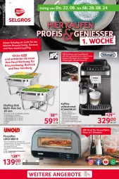 Gazetka promocyjna Selgros - Non Food - Gazetka - ważna od 28.08 do 28.08.2024 - strona 1 - produkty: adapter, auto, Behälter, decke, Deckel, edelstahl, eis, elle, getränk, getränke, kaffee, Karaffe, latte, LG, milch, Ofen, pizza, Pizzaofen, Speisebehälter, Spezi, spülmaschinen, Ti, wasser