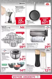 Gazetka promocyjna Selgros - Non Food - Gazetka - ważna od 28.08 do 28.08.2024 - strona 9 - produkty: angebot, angebote, brie, cin, decke, Deckel, edelstahl, Glasdeckel, korb, küche, Küchen, kuchen, küchenprofi, latte, LG, messer, papier, pfanne, pfeffer, Pfeffermühle, Ria, salat, salz, Schal, Schale, schüssel, tee, Ti, tisch, topf, topf-set