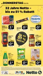 Gazetka promocyjna Netto - Woche 36 - Gazetka - ważna od 10.09 do 10.09.2022 - strona 28 - produkty: alle artikel ohne dekoration, angebot, arrabbiata, bio, blätterteig, dekoration, eis, elle, frucht, fruchtgummi, jamón serrano, kaffee, ketchup, pasta, philadelphia, reis, saft, sauce, serrano, Ti, tomato ketchup, trolli, trolli fruchtgummi, zitrone, zitronen, zitronensaft