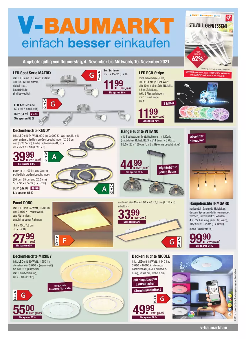 Aktueller Prospekt Vmarkt - V-Baumarkt - von 04.11 bis 10.11.2021 - strona 1