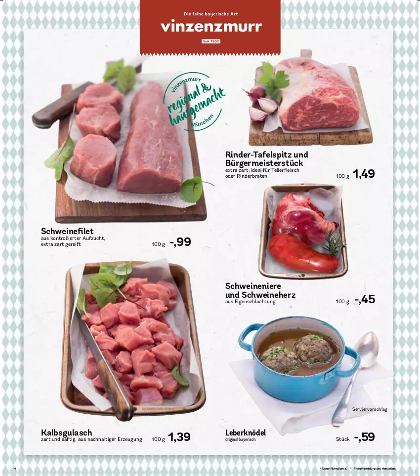 Aktueller Prospekt Aez - Prospekte - von 17.01 bis 22.01.2022 - strona 4 - produkty: braten, eis, elle, filet, fleisch, Germ, gin, gulasch, Knödel, Leberknödel, Meister, reis, rind, rinder, rinderbraten, saft, schwein, schweine, schweinefilet, Schweineherz, tafelspitz, teller, Ti, trolli, wein, weine