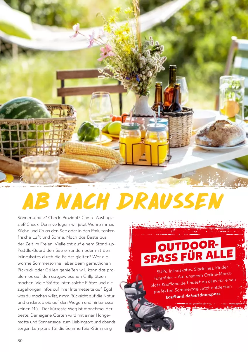 Aktueller Prospekt Kaufland - Gültig von 25.04.2022 bis 24.08.2022 - von 25.04 bis 24.08.2022 - strona 30 - produkty: eier, elle, Garten, grill, küche, lack, mac, natur, Proviant, sonnenschutz, sonnensegel, Ti