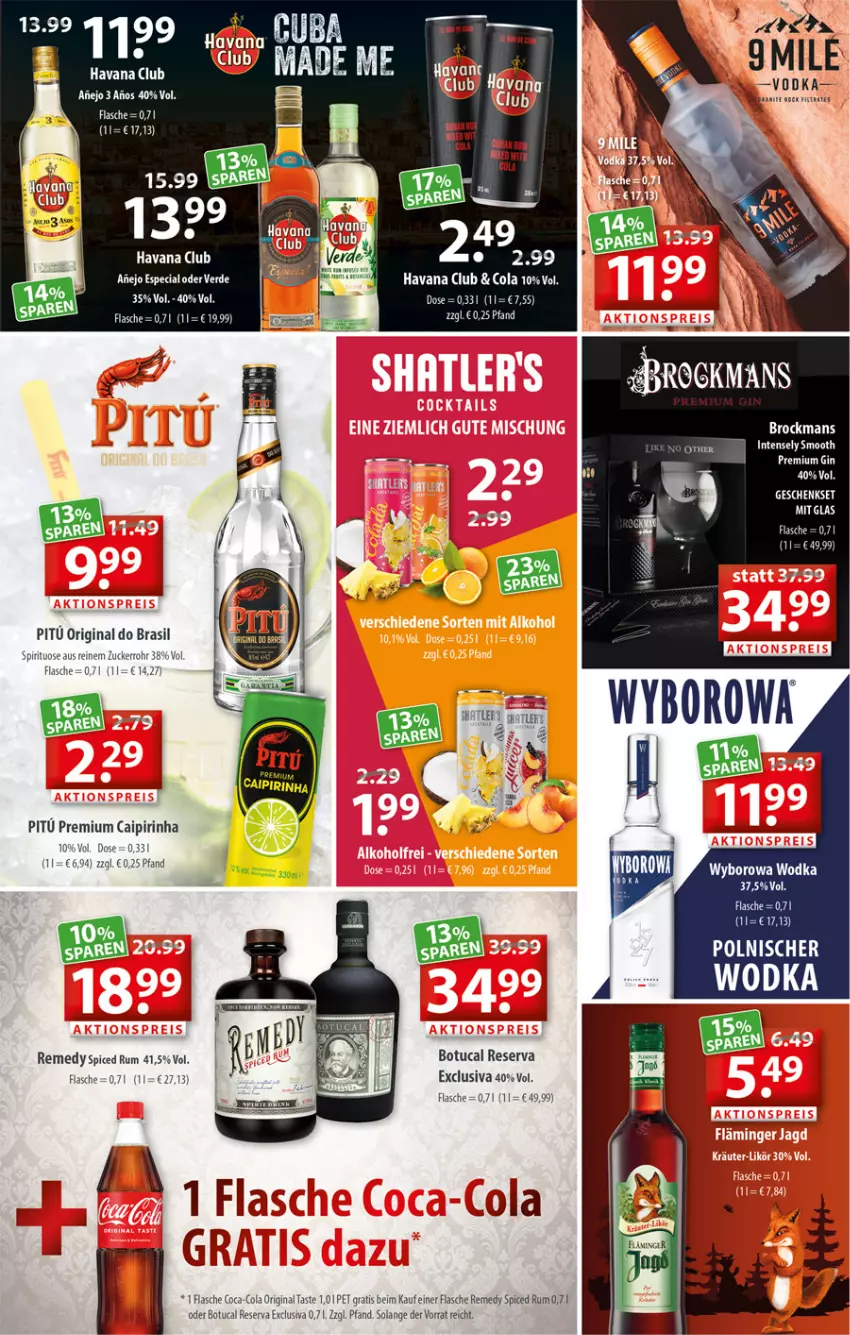 Aktueller Prospekt Getraenkeland - von 08.08 bis 20.08.2022 - strona 5 - produkty: Brock, caipirinha, coca-cola, cola, erde, flasche, gin, Havana Club, LG, rum, Ti, tuc, vodka, zucker