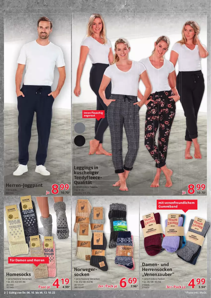 Aktueller Prospekt Selgros - Nonfood - von 06.10 bis 12.10.2022 - strona 2 - produkty: eis, gin, Herrensocken, leggings, Norwegersocken, reis, Ria, rwe, socken, tee, Ti