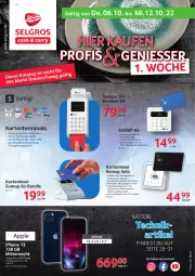 Gazetka promocyjna Selgros - Nonfood - Gazetka - ważna od 12.10 do 12.10.2022 - strona 1 - produkty: akku, bio, braun, drucker, eis, ente, iphone, IPhone 13, LG, reis, sim, smartphone, Ti, Tiere, touchscreen