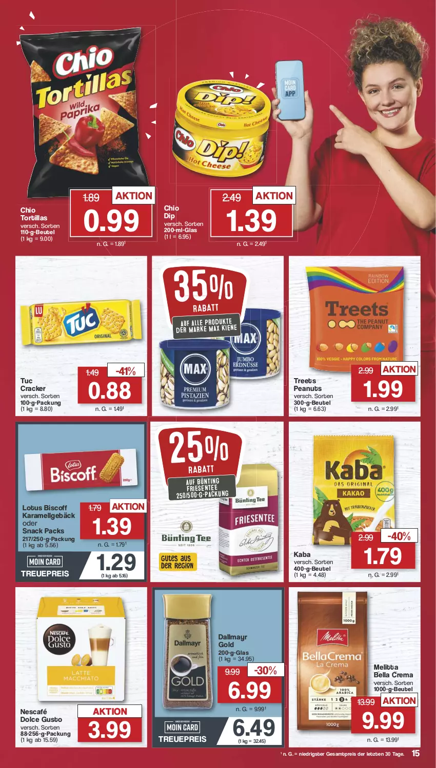 Aktueller Prospekt Famila - Prospekte - von 19.08 bis 24.08.2024 - strona 15 - produkty: bella crema, beutel, biscoff, cracker, dallmayr, dallmayr gold, dip, dolce gusto, eis, ente, karamell, LG, melitta, Nescafé, reis, snack, tee, Ti, tortilla, tortillas, tuc, ZTE