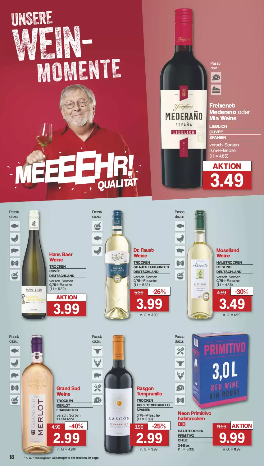 Aktueller Prospekt Famila - Prospekte - von 19.08 bis 24.08.2024 - strona 18 - produkty: auer, aust, burgunder, cuvée, eis, flasche, freixenet, grand sud, grauer burgunder, merl, merlot, moselland, primitivo, reis, riesling, tempranillo, Ti, wein, weine, ZTE