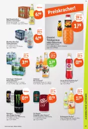 Gazetka promocyjna Tegut - Angebote der Woche - Gazetka - ważna od 23.09 do 23.09.2023 - strona 19 - produkty: Alwa, Bad, bio, buch, citrus, erfrischungsgetränk, flasche, Garten, getränk, gin, granini, limo, limonade, mineralwasser, mint, monster, nuss, orange, ring, schorle, schweppes, Sprudel, Ti, wasser, zitrone