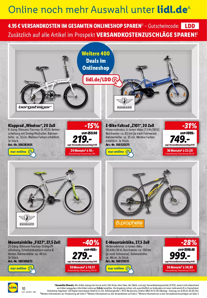 Aktueller Prospekt Lidl - Onlineshop-Highlights der Woche - von 11.09 bis 26.09.2021 - strona 10