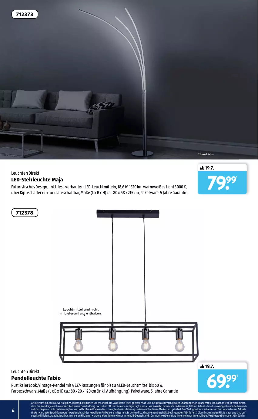 Aktueller Prospekt AldiSud - ALDI liefert - von 12.07 bis 01.08.2021 - strona 4