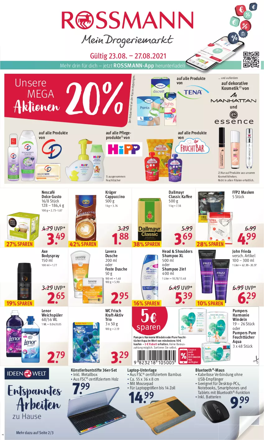 Aktueller Prospekt Rossmann - Prospekte - von 23.08 bis 27.08.2021 - strona 1