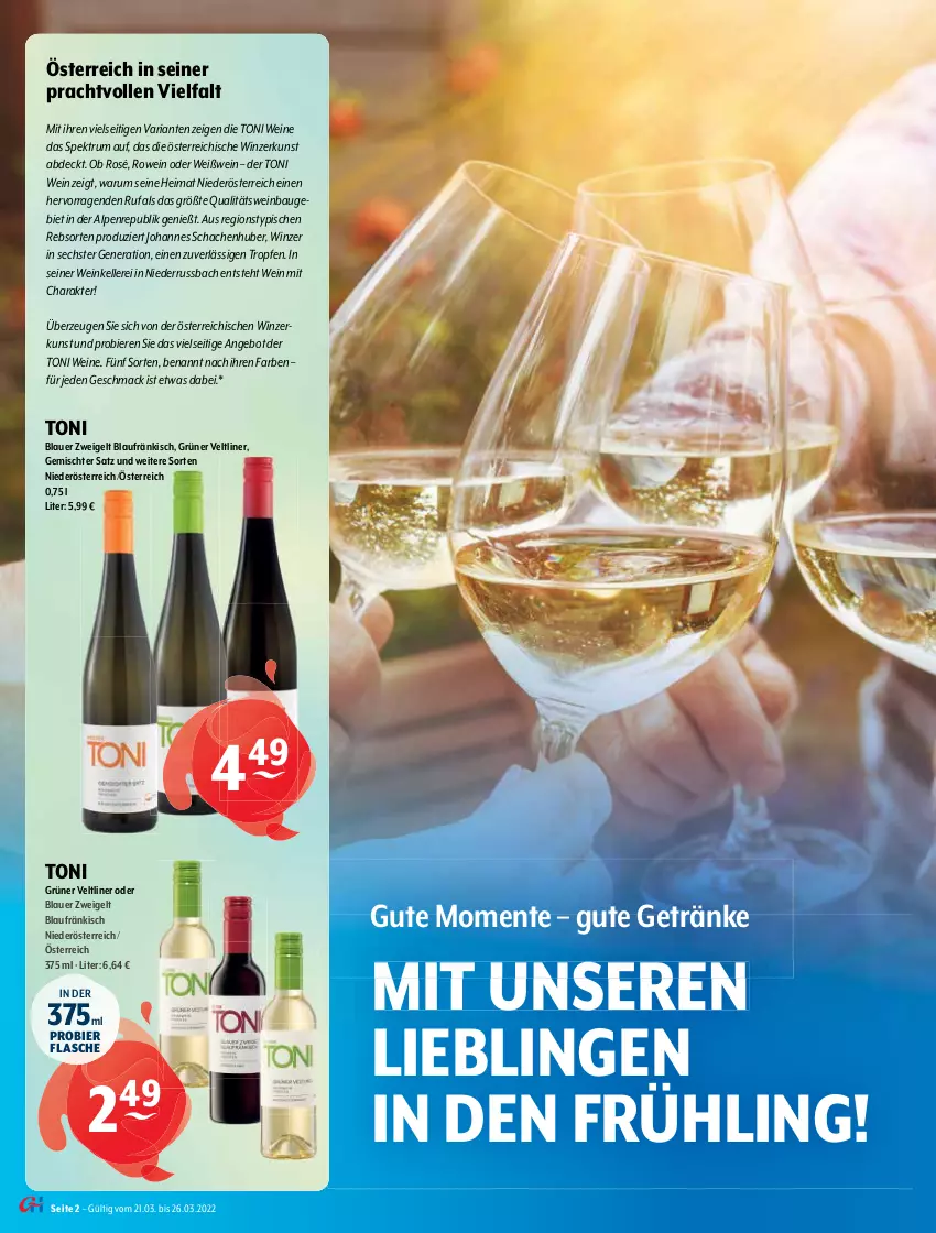 Aktueller Prospekt Getraenke Hoffmann - Prospekte - von 21.03 bis 26.03.2022 - strona 2 - produkty: alkohol, angebot, auer, Bau, bier, Biere, bierspezialitäten, blauer zweigelt, bügel, bügelflasche, cola, dry gin, eis, elle, ente, erde, erfrischungsgetränk, erfrischungsgetränke, Faktu, flasche, frucht, Gemischter Satz, getränk, getränke, gin, grüner veltliner, Holz, leine, limo, limonade, mac, malz, natur, nuss, ohne alkohol, qualitätswein, rezept, Ria, rum, rwe, sekt, Spektrum, Spezi, Ti, tisch, tonic, vodka, wasser, wein, weine, Weißwein, Zweigelt