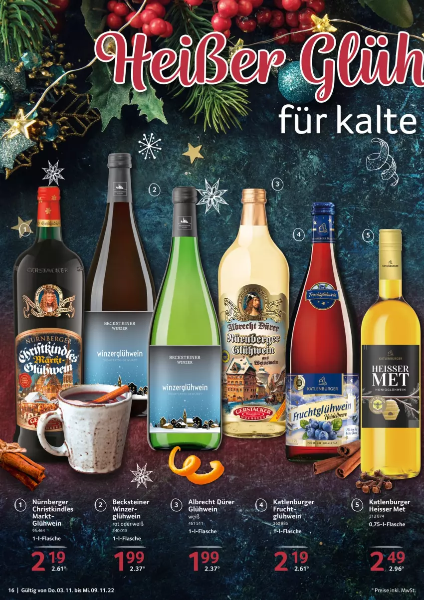 Aktueller Prospekt Selgros - Food - von 03.11 bis 09.11.2022 - strona 16 - produkty: becks, becksteiner, burger, eis, flasche, Glühwein, katlenburger, LG, rwe, steiner, Ti, wein