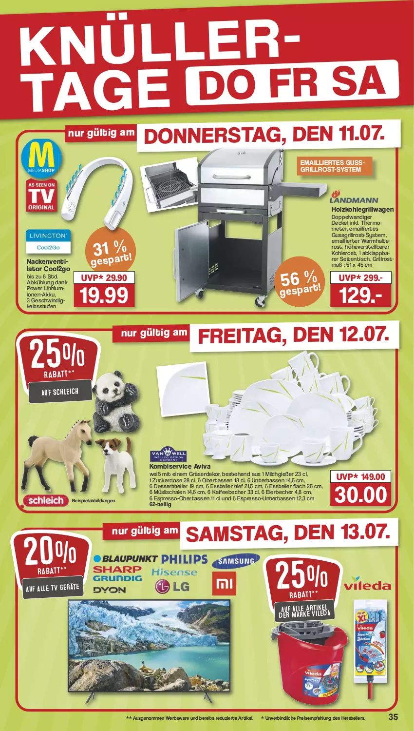 Aktueller Prospekt Famila - Prospekte - von 08.07 bis 13.07.2024 - strona 37 - produkty: akku, Becher, beispielabbildung, decke, Deckel, dessert, Dessertteller, eier, Eierbecher, eis, elle, erde, espresso, Essteller, grill, grillrost, Holz, holzkohle, holzkohlegrill, kaffee, kaffeebecher, Kohlegrill, Kombiservice, kräuter, kräutern, mikrowelle, milch, müsli, Müslischale, reis, Schal, Schale, Schleich, tasse, teller, thermometer, Ti, tisch, ventilator, vileda, zucker