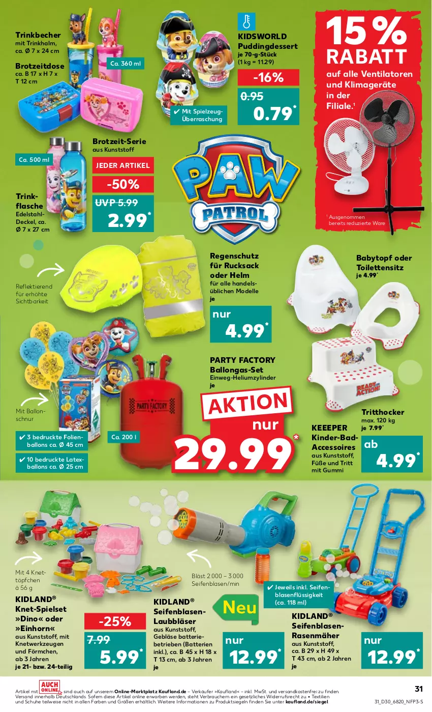 Aktueller Prospekt Kaufland - von 28.07 bis 03.08.2022 - strona 31 - produkty: ACC, accessoires, Bad, ball, batterie, batterien, Becher, brot, decke, Deckel, dell, dessert, edelstahl, eis, elle, erde, flasche, hocker, Kinder, klimagerät, Mode, ndk, pudding, rasen, rasenmäher, Rauch, Regenschutz, rucksack, sac, schuhe, Seife, senf, spielzeug, Ti, Tiere, topf, Töpfchen, trinkbecher, trinkflasche, ventilator, versandkostenfrei, werkzeug, werkzeuge