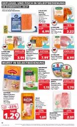 Gazetka promocyjna Kaufland - Gazetka - ważna od 03.08 do 03.08.2022 - strona 14 - produkty: angebot, aqua, bacon, Becher, braten, brustfilet, dell, filet, fisch, Geflügel, geschnetzeltes, gutfried, gutsleberwurst, Hähnchengeschnetzeltes, ideal zum braten, jagdwurst, kochschinken, lachs, lachsfilet, leberwurst, minutenschnitzel, mit paprika, montorsi, mortadella, paprika, prosciutto, prosciutto cotto, purland, pute, rügenwalder, rügenwalder mühle, rwe, schinken, schnitzel, steak, tee, teewurst, Ti, tisch, tulip, wiesenhof, wurst, wurst in selbstbedienung, Zelt, ZTE