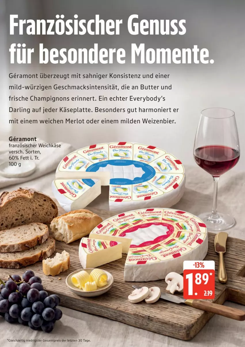 Aktueller Prospekt Edeka - Prospekte - von 03.08 bis 08.08.2026 - strona 12 - produkty: bier, body, butter, champignon, champignons, eis, französischer weichkäse, Käse, latte, mac, merl, merlot, nuss, reis, Ti, weichkäse, ZTE