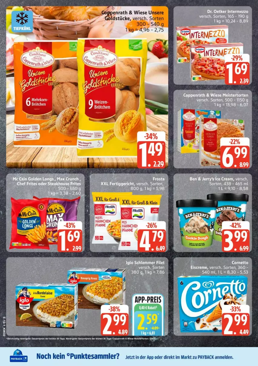 Aktueller Prospekt Edeka - Prospekte - von 03.08 bis 08.08.2026 - strona 15 - produkty: bordelaise, eis, frosta, nudel, payback, pfanne, reis, tesa
