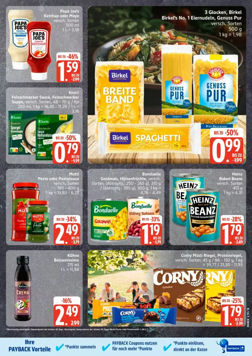 Aktueller Prospekt Edeka - Prospekte - von 03.08 bis 08.08.2026 - strona 16 - produkty: beanz, birkel, coupon, coupons, eier, eiernudeln, nudel, nudeln, nuss, payback