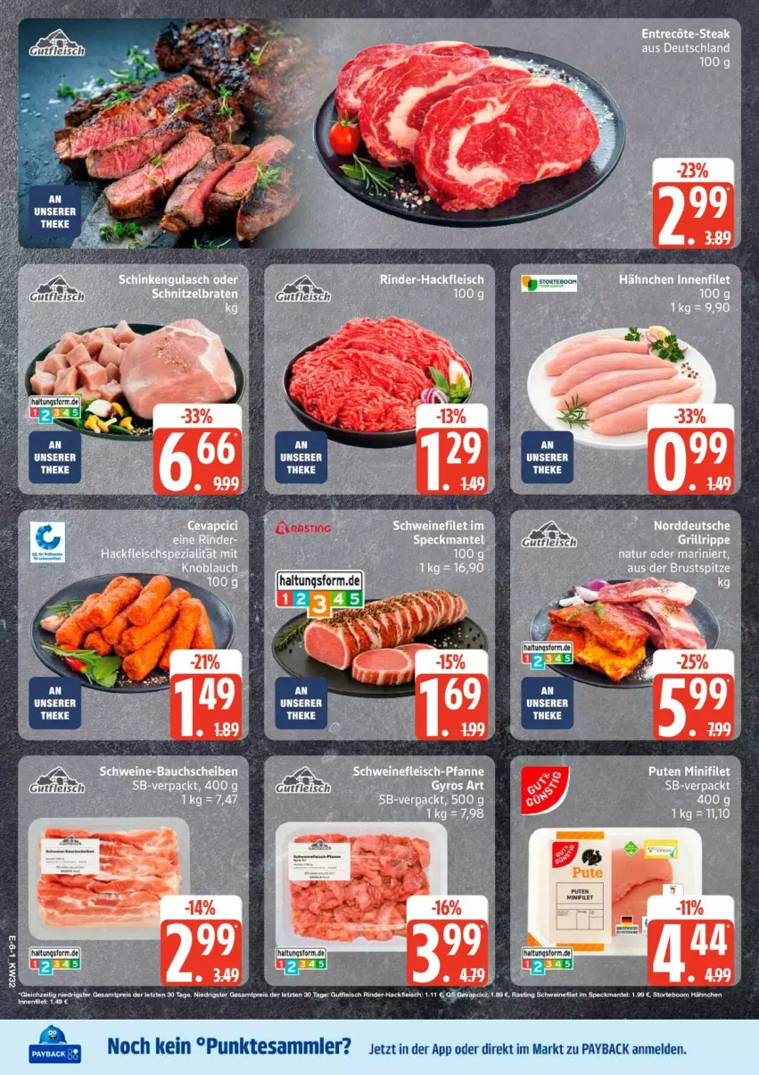 Aktueller Prospekt Edeka - Prospekte - von 03.08 bis 08.08.2026 - strona 7 - produkty: Bau, bauchscheiben, eis, natur, payback, schwein, schweine, schweine-bauch, schweine-bauchscheiben, tee, tesa, Ti, wein, weine